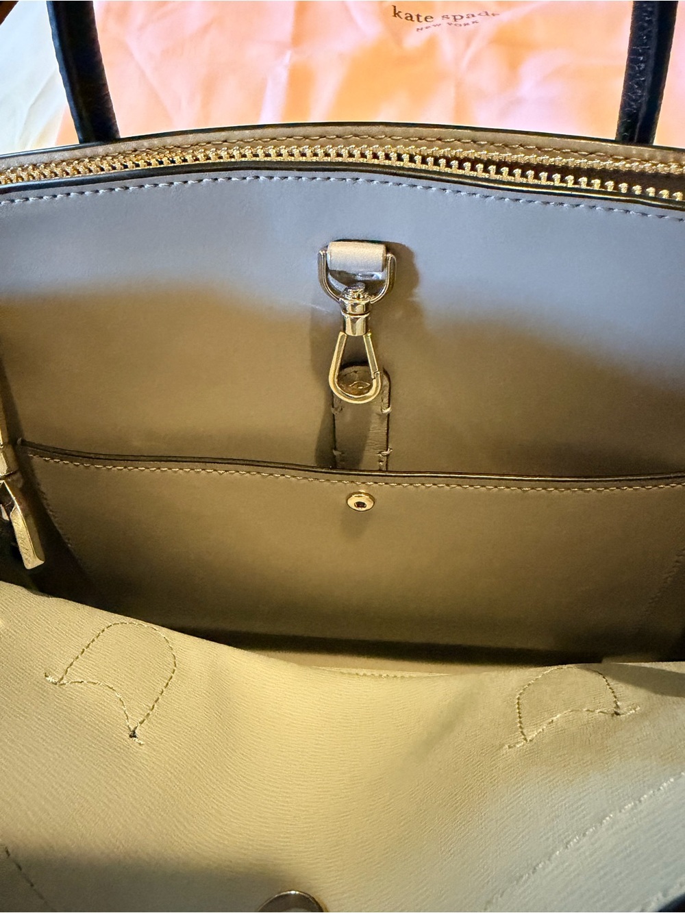 kate spade Black Pebbled Leather Satchel NWOT - Picture 4 of 12
